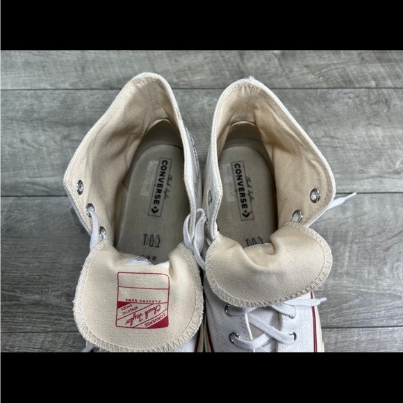 Converse Chuck Taylor 10 All Star Mens White Sneakers Kicks Shoes Size 11.5 - Picture 8 of 9